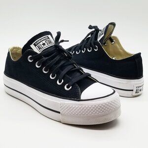 Converse Black Chuck Taylor All Star Lift Platform Canvas US Women's 6 Low Top